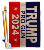 Trump Pro Gun - Patriotic Americana Vertical Impressions Decorative Flags HG170206 Made In USA