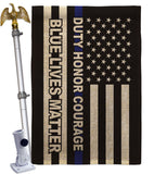 Honor Blue Live - Patriotic Americana Vertical Impressions Decorative Flags HG170207 Made In USA