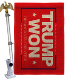 Trump Won Trust - Patriotic Americana Vertical Impressions Decorative Flags HG170224 Made In USA