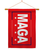 MAGA - Patriotic Americana Vertical Impressions Decorative Flags HG170226 Made In USA