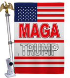 MAGA Trump - Patriotic Americana Vertical Impressions Decorative Flags HG170231 Made In USA