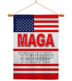 MAGA Trump - Patriotic Americana Vertical Impressions Decorative Flags HG170231 Made In USA