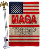 MAGA Trump - Patriotic Americana Vertical Impressions Decorative Flags HG170231 Made In USA