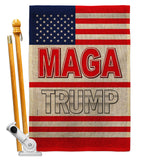 MAGA Trump - Patriotic Americana Vertical Impressions Decorative Flags HG170231 Made In USA