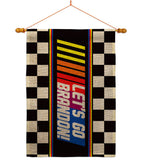 Race Let's Go Brandon - Patriotic Americana Horizontal Impressions Decorative Flags HG170247 Made In USA