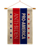 America Anti Biden - Patriotic Americana Horizontal Impressions Decorative Flags HG170251 Made In USA