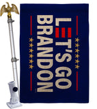 Let's Go Brandon Blue - Patriotic Americana Horizontal Impressions Decorative Flags HG170252 Made In USA