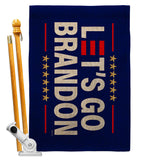 Let's Go Brandon Blue - Patriotic Americana Horizontal Impressions Decorative Flags HG170252 Made In USA