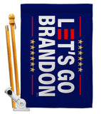 Let's Go Brandon Blue - Patriotic Americana Horizontal Impressions Decorative Flags HG170252 Made In USA