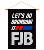 FJB Go Brandon - Patriotic Americana Vertical Impressions Decorative Flags HG170256 Made In USA