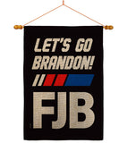 FJB Go Brandon - Patriotic Americana Vertical Impressions Decorative Flags HG170256 Made In USA