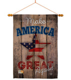 Make America Great Again - Patriotic Americana Vertical Impressions Decorative Flags HG191188 Made In USA