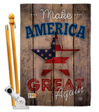 Make America Great Again - Patriotic Americana Vertical Impressions Decorative Flags HG191188 Made In USA