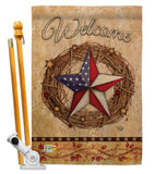 Welcome American Pride Reef - Patriotic Americana Vertical Impressions Decorative Flags HG191212 Made In USA