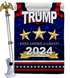 Keep America Great Trump - Patriotic Americana Vertical Impressions Decorative Flags HG192179 Made In USA