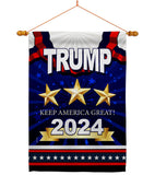 Keep America Great Trump - Patriotic Americana Vertical Impressions Decorative Flags HG192179 Made In USA