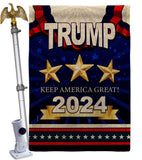 Keep America Great Trump - Patriotic Americana Vertical Impressions Decorative Flags HG192179 Made In USA