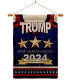 Keep America Great Trump - Patriotic Americana Vertical Impressions Decorative Flags HG192179 Made In USA