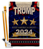 Keep America Great Trump - Patriotic Americana Vertical Impressions Decorative Flags HG192179 Made In USA