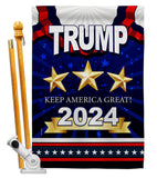 Keep America Great Trump - Patriotic Americana Vertical Impressions Decorative Flags HG192179 Made In USA