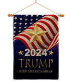 2024 Trump Keep America Great - Patriotic Americana Vertical Impressions Decorative Flags HG192181 Made In USA