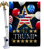 47 Trump - Patriotic Americana Vertical Impressions Decorative Flags HG192327 Made In USA