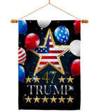 47 Trump - Patriotic Americana Vertical Impressions Decorative Flags HG192327 Made In USA