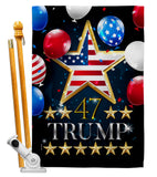 47 Trump - Patriotic Americana Vertical Impressions Decorative Flags HG192327 Made In USA