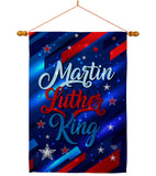 Martin Luther King - Patriotic Americana Vertical Impressions Decorative Flags HG192383 Made In USA