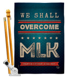 We Shall Overcome MLK - Patriotic Americana Vertical Impressions Decorative Flags HG192384 Made In USA