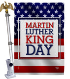 MLK Day - Patriotic Americana Vertical Impressions Decorative Flags HG192385 Made In USA