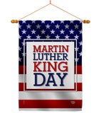 MLK Day - Patriotic Americana Vertical Impressions Decorative Flags HG192385 Made In USA