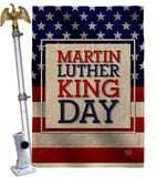 MLK Day - Patriotic Americana Vertical Impressions Decorative Flags HG192385 Made In USA