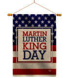 MLK Day - Patriotic Americana Vertical Impressions Decorative Flags HG192385 Made In USA