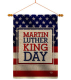 MLK Day - Patriotic Americana Vertical Impressions Decorative Flags HG192385 Made In USA