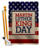 MLK Day - Patriotic Americana Vertical Impressions Decorative Flags HG192385 Made In USA