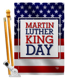 MLK Day - Patriotic Americana Vertical Impressions Decorative Flags HG192385 Made In USA