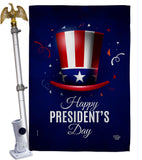 Happy President's Day - Patriotic Americana Vertical Impressions Decorative Flags HG192446 Made In USA