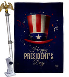 Happy President's Day - Patriotic Americana Vertical Impressions Decorative Flags HG192446 Made In USA