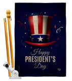 Happy President's Day - Patriotic Americana Vertical Impressions Decorative Flags HG192446 Made In USA