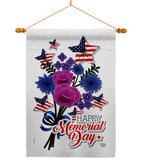 Memorial Bouquet - Patriotic Americana Vertical Impressions Decorative Flags HG192542 Made In USA