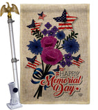 Memorial Bouquet - Patriotic Americana Vertical Impressions Decorative Flags HG192542 Made In USA