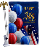 July Fun - Patriotic Americana Vertical Impressions Decorative Flags HG192545 Made In USA