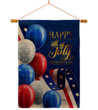 July Fun - Patriotic Americana Vertical Impressions Decorative Flags HG192545 Made In USA