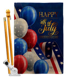 July Fun - Patriotic Americana Vertical Impressions Decorative Flags HG192545 Made In USA