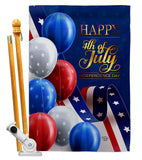 July Fun - Patriotic Americana Vertical Impressions Decorative Flags HG192545 Made In USA