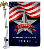 Memorial Day Star - Patriotic Americana Vertical Impressions Decorative Flags HG192546 Made In USA