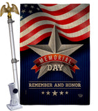 Memorial Day Star - Patriotic Americana Vertical Impressions Decorative Flags HG192546 Made In USA