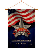 Memorial Day Star - Patriotic Americana Vertical Impressions Decorative Flags HG192546 Made In USA