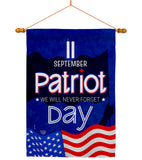 September 11 Patriot Day - Patriotic Americana Vertical Impressions Decorative Flags HG192665 Made In USA